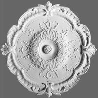 Casa Padrino Stuck Rosette 38.5 x 38.5 cm Deckenstuck Deckenrosette Stuckrosette Wandrosette Barock Jugendstil