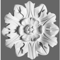 Casa Padrino Stuck Rosette 19.5 x 19.5 cm Deckenstuck Deckenrosette Stuckrosette Wandrosette Barock Jugendstil