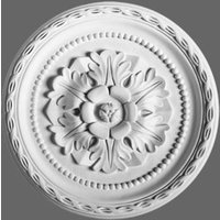 Casa Padrino Stuck Rosette 28 x 28 cm Deckenstuck Deckenrosette Stuckrosette Wandrosette Barock Jugendstil