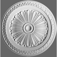 Casa Padrino Stuck Rosette 33 x 33 cm Deckenstuck Deckenrosette Stuckrosette Wandrosette Barock Jugendstil