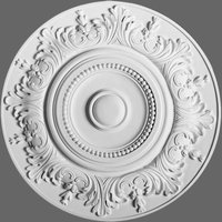 Casa Padrino Stuck Rosette 47 x 47 cm Deckenstuck Deckenrosette Stuckrosette Wandrosette Barock Jugendstil