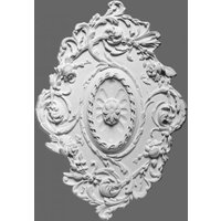 Casa Padrino Stuck Rosette 77.5 x 53 cm Deckenstuck Deckenrosette Stuckrosette Wandrosette Barock Jugendstil