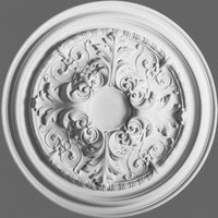 Casa Padrino Stuck Rosette 69.5 x 69.5 cm Deckenstuck Deckenrosette Stuckrosette Wandrosette Barock Jugendstil
