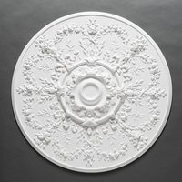 Casa Padrino Stuck Rosette 95.2 x 95.2 cm Deckenstuck Deckenrosette Stuckrosette Wandrosette Barock Jugendstil