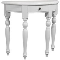 Casa Padrino Konsolentisch mit Schubladen Weià - Halbmond Tisch - Sekretär Konsole - Telefontisch