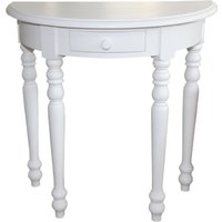 Casa Padrino Konsolentisch mit Schubladen Weià Mod1 - Halbmond Tisch - Sekretär Konsole - Telefontisch