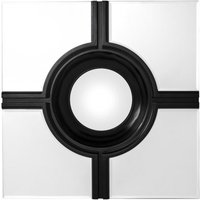 Casa Padrino Luxus Wand Spiegel Art Deco Schwarz / Spiegelglas 61 x 61 cm - Wandspiegel