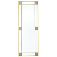 Casa Padrino Luxus Spiegel Art Deco 80 x H 220 cm Messing Goldfarben - Wandspiegel - Luxus Hotel Möbel Collection