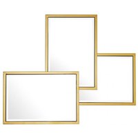 Casa Padrino Luxus Spiegel Neo Klassisch 80 x H 96 cm Edelstahl Goldfarben - Wandspiegel - Luxus Hotel Möbel Collection