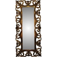 Casa Padrino Barock Luxus Wandspiegel aus Eichenholz Gold B 80 cm, H 179 cm - Edel & Prunkvoll - Made in Italy