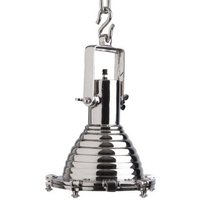 Casa Padrino Hängeleuchte Deckenleuchte Nickel Finish Industrial Design - Industrie Lampe Leuchte Industrieleuchte