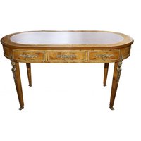 Casa Padrino Luxus Barock Empire Schreibtisch Sekretär mit 3 Schubladen 150 cm - Handgefertigt aus Massivholz - Barock Schreibtisch Büro Möbel