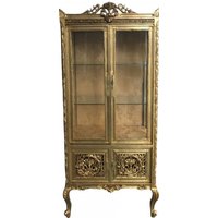 Casa Padrino Barock Vitrine Gold ModF7 - Doppel Vitrinenschrank