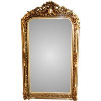 Casa Padrino Barock Wandspiegel AltweiØ / Gold Antik-Look H 159 cm x B 89 cm - Edel & Prunkvoll Spiegel