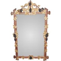 Casa Padrino barock Wandspiegel Weintrauben Braun/Gold/Schwarz Antik-Look 141 x B 85 cm - Hotel, Restaurant Möbel