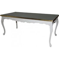 Casa Padrino Barock Esstisch leicht Cremebarben/Gold 200 cm x 90 cm- Esszimmer Tisch - Antik Stil Möbel - Limited Edition