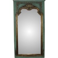 Casa Padrino Barock Wandspiegel in Petrolgrün/Gold B 105 cm, H 192 cm, Antik Look - Edel & Prunkvoll