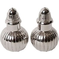 Casa Padrino Jugendstil Barock Salz und Pfefferstreuer Set Messing vernickelt Paris - Antik Stil