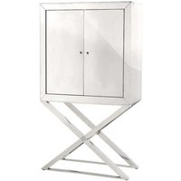 Casa Padrino Luxus Designer Barschrank Edelstahl verspiegelt - Luxus Hotel Möbel - Spiegel Möbel