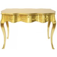 Casa Padrino Barock Schreibtisch Sekretär / Konsole Gold 120 x 60 x H80 cm - Luxus Möbel