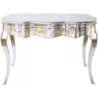 Casa Padrino Barock Schreibtisch Sekretär / Konsole Silber 120 x 60 x H80 cm