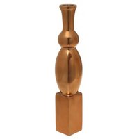 Casa Padrino Designer Deko Vase in Rotgold H 30 cm, Breite 7 cm