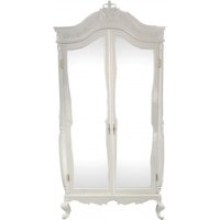 Casa Padrino Barock Kleiderschrank Weià Hochglanz B 110 x H 230 cm Schlafzimmer Schrank - Antik Stil