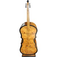 Casa Padrino Art Deco Schubladen Schrank Vogelaugenahorn im Bass Instrumenten Design - Handgefertigt - Biedermeier Möbel