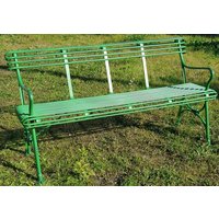 Casa Padrino 3er Gartenbank mit Klauenbeine - Gartenmöbel