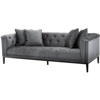 Casa Padrino Luxus Sofa Grau - Wohnzimmer Möbel