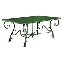 Casa Padrino Gartentisch aus Schmiedeeisen - verschiedene Farben - 120 cm x 70 cm x H45 cm - Luxus Gartenmöbel