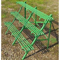 Casa Padrino Blumenständer aus Schmiedeeisen mit 3 Etagen - verschiedene Farben - 120 cm x 45 cm x H70 cm - Luxus Gartenmöbel
