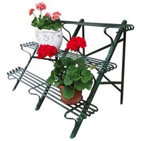 Casa Padrino Blumenständer aus Schmiedeeisen mit 3 Etagen - verschiedene Farben - 120 cm x 45 cm x H70 cm - Luxus Gartenmöbel