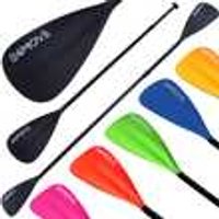 24MOVE® Paddel Doppelpaddel AZUR 2 in 1 Teleskoppaddel Stechpaddel für SUP Stand Up Board , Kajak, Leicht aus Aluminium 230cm, verstellbar