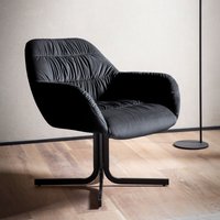 FineBuy Loungesessel Samt Design Clubsessel mit Metallbeine, Schalenstuhl gepolstert mit Rückenlehne, Cocktailsessel Lounge Armlehnen, Sessel mit Stoffbezug