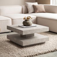 FineBuy Couchtisch 60x60x34 cm Sofatisch Modern, Design Wohnzimmertisch mit Stauraum Quadratisch, Loungetisch Klein, Kaffeetisch