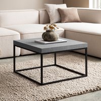 FineBuy Couchtisch 60x60x38 cm Sofatisch Modern, Design Wohnzimmertisch Quadratisch, Loungetisch Klein, Kaffeetisch Metallbeine
