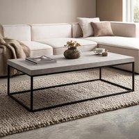 FineBuy Couchtisch 120x60x38 cm Sofatisch Modern, Design Wohnzimmertisch Rechteckig, Loungetisch Groß, Kaffeetisch Metallbeine