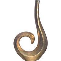 FineBuy FineBuy Deko Vase 47 cm Aluminium Spirale Blumenvase Modern Klein, Dekovase Extravagant für Blumen, Alu Tischvase Wohndeko Tischdeko Handgefertigt