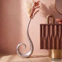 FineBuy Deko Vase 100 cm Aluminium Spirale Blumenvase Modern Groß, Dekovase Extravagant für Blumen, XXL Alu Bodenvase Metall Wohndeko Handgefertigt