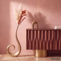 FineBuy Deko Vase 100 cm Aluminium Spirale Blumenvase Modern Groß, Dekovase Extravagant für Blumen, XXL Alu Bodenvase Metall Wohndeko Handgefertigt