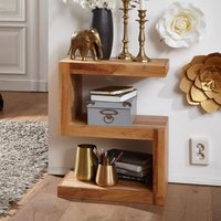 FineBuy Beistelltisch Massivholz