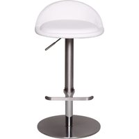 FineBuy Barhocker Edelstahl höhenverstellbare Sitzhöhe 54-79 cm, Design Barstuhl mit Rückenlehne, Bistrohocker Barsitz Gepolstert, Thekenhocker 360° Drehbar, Tresenstuhl Modern