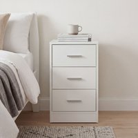FineBuy Nachtkonsole Boxspringbett FOGGIA mit 3 Schubladen in Holz Modern, B x H x T: 37,5 x 68 x 35 cm, Design Nachtkästchen, Nako - Nachttisch Kommode, Nachtschrank