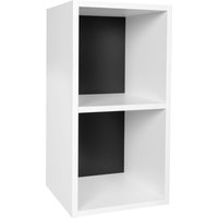 FineBuy FineBuy Standregal Holz 30x60x30 cm Modern Regal Klein, Wandregal Ablageregal Schmal, Kleines Bücherregal 2 Ablagefächer, Schmales Design Holzregal Nischenregal