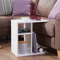FineBuy Beistelltisch 50x50x30 cm Holz Design Anstelltisch Sofa, Couchtisch klein modern, Kleiner Wohnzimmertisch eckig, Sofatisch Ablagetisch hoch, Schmaler Tisch Wohnzimmer