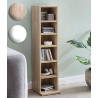 FineBuy FineBuy Design Bücherregal SV51375 mit 6 Fächern 21 x 91 x 25,5 cm, Standregal Holz Regal Freistehend Flur, Schmales Wandregal Kinderzimmer, Nischenregal Modern