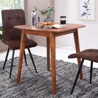 FineBuy Esszimmertisch Sheesham Massivholz Tisch, Designer Küchentisch Holz, Massiver Holztisch rustikal, Speisetisch massives Echt-Holz modern