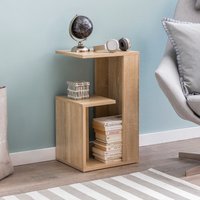 FineBuy Beistelltisch 35x61x30 cm Holz Design Anstelltisch Sofa, Couchtisch klein modern, Kleiner Wohnzimmertisch eckig, Sofatisch Ablagetisch hoch, Schmaler Tisch Wohnzimmer