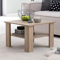 FineBuy Couchtisch SV51868 Holz 60 x 42 x 60 cm Design Holztisch mit Ablage, Wohnzimmertisch Coffee Table, Sofatisch Loungetisch, Kaffeetisch Stubentisch mit Stauraum, Tisch Wohnzimmer